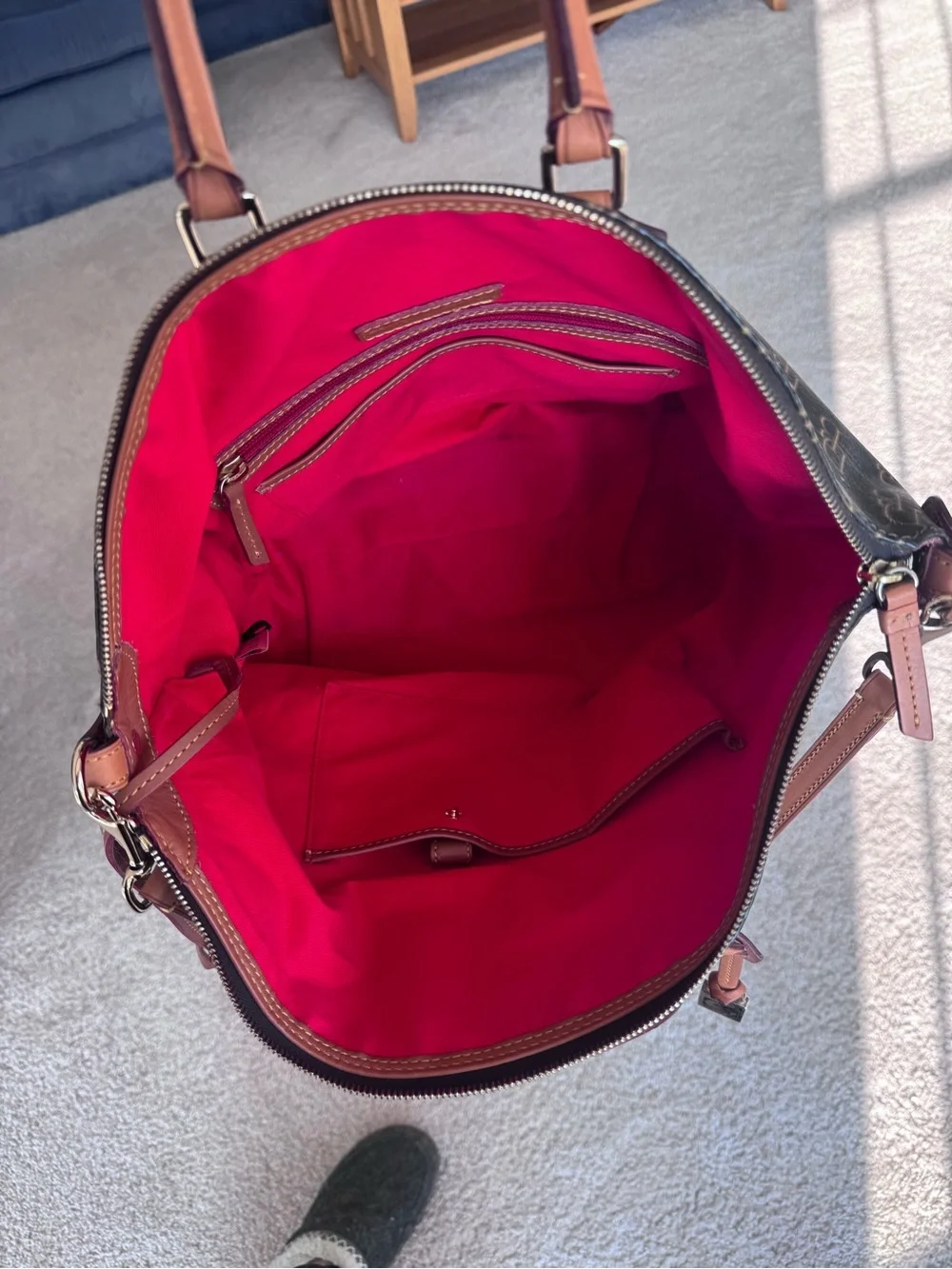 DOONEY & BOURKE DB Monogram Coated Canvas Satchel & Matching Wallet
